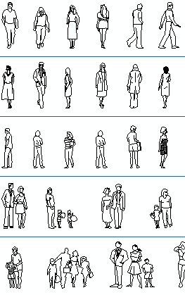 Personnages Blocs autocad dwg  des milliers dwg  fichiers 